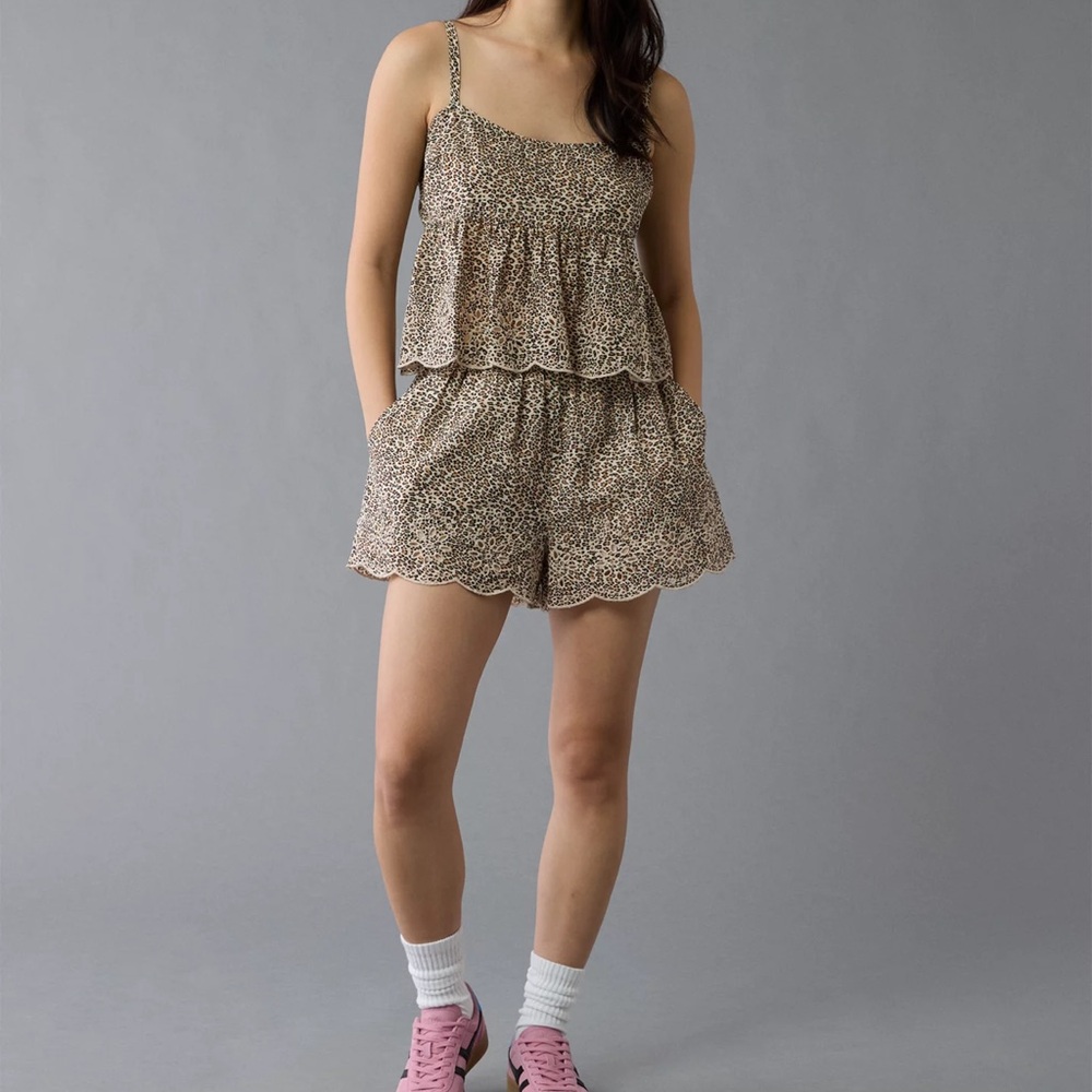 AE Leopard Eyelet Cami